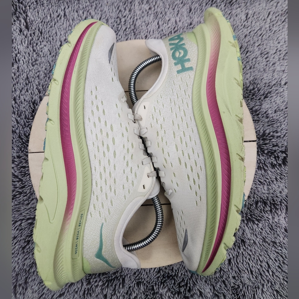 Hoka One One Kawana White Green Athletic Running Shoes Women’s Size 9 - Picture 6 of 9